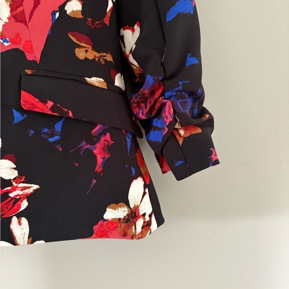 Jules & Leopold Black, Blue, White Red Floral Blazer size Small - Picture 4 of 11
